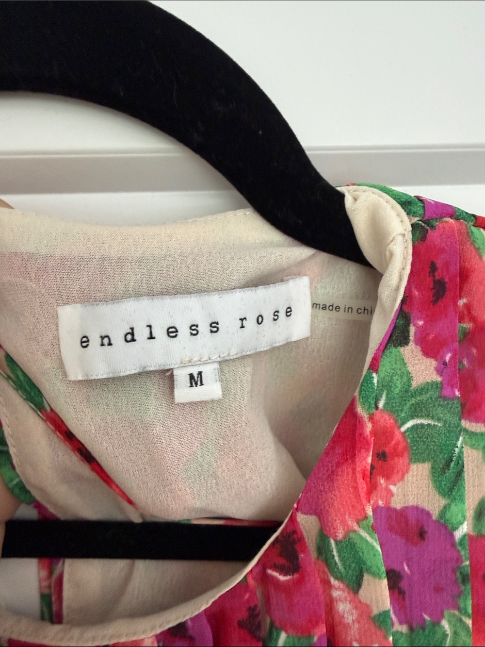 Floral Pink Pleated Bubble Top - Picture 2 of 4